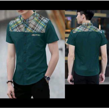 hem laki hem cowok surabaya KEMEJA PRIA MAN 3723 NAVY LENGAN PENDEK