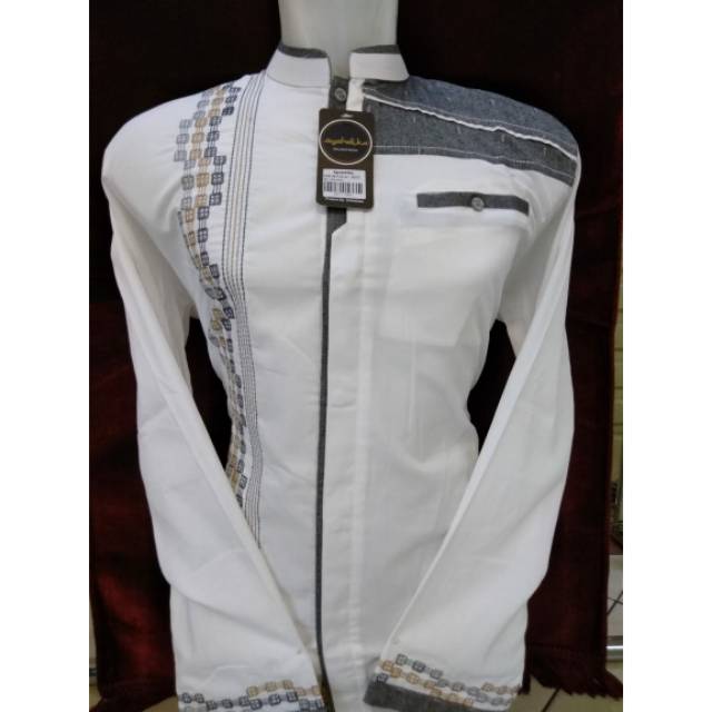 Baju koko Syahdika Lengan Panjang Bordier