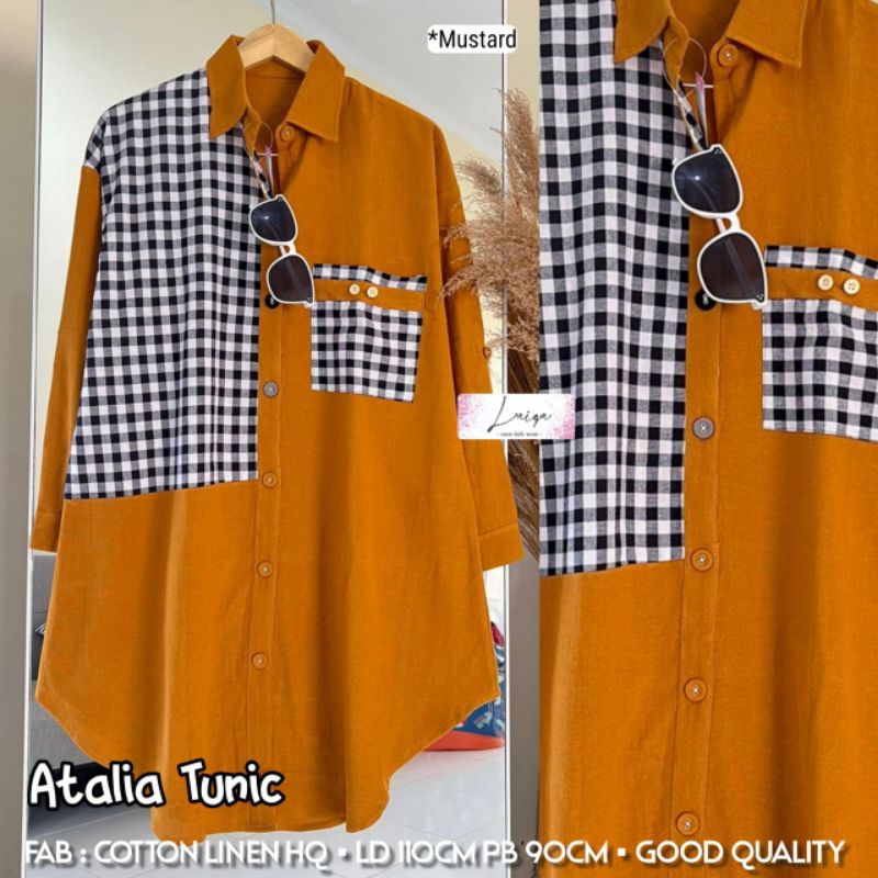 ATALIA TUNIK | Tunik Polos | Tunik Basic | Kemeja Tunik | Long Tunik | Tunik Batwing | Tunik Kancing