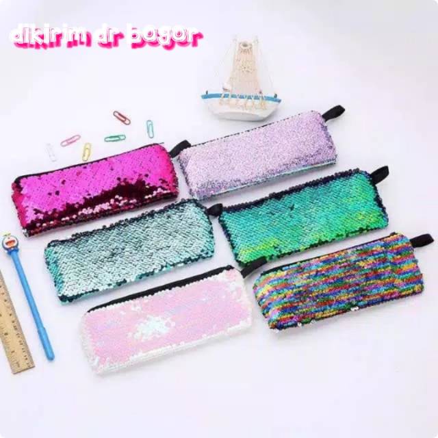 

Tempat Pensil Sequin Mermaid Payet Cute ~♥~