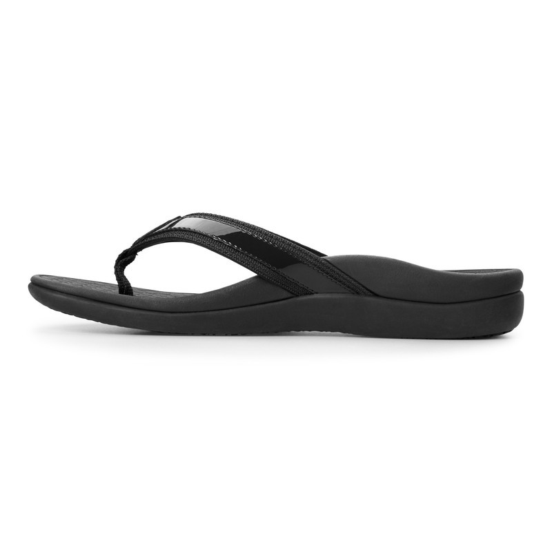 Vionic Islander Black Sandals Wanita - Hitam