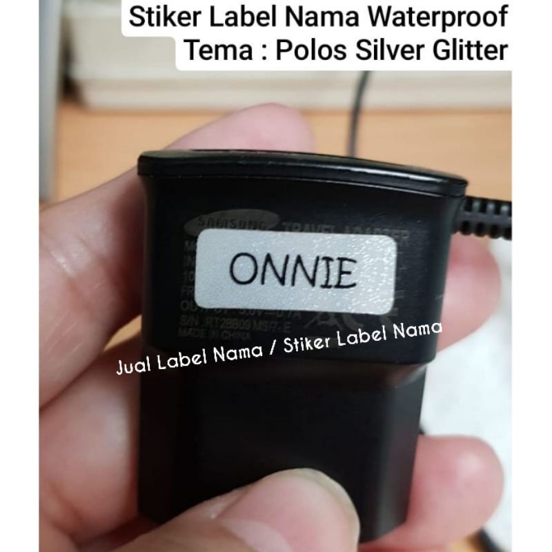 POLOS SILVER GLITTER ~ STIKER LABEL NAMA WATERPROOF / LABEL NAMA TAHAN AIR / STIKER NAMA / STICKER L