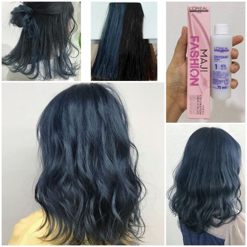 L'oreal Maji Fashion P6.11 Blue Stone Hair Dye Cat Rambut Grey Denim Blue Biru Loreal Majifashion