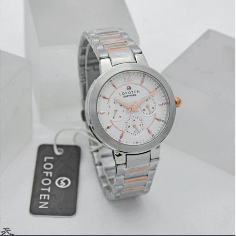 LOFOTEN 2306 JAM TANGAN WANITA ORIGINAL STAINLESS 3,4CM CHRONO