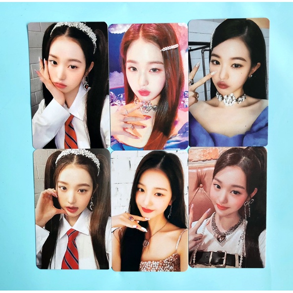 6pcs / set Kartu Foto album Je wonyoung yujin Slang liz leeseo rei