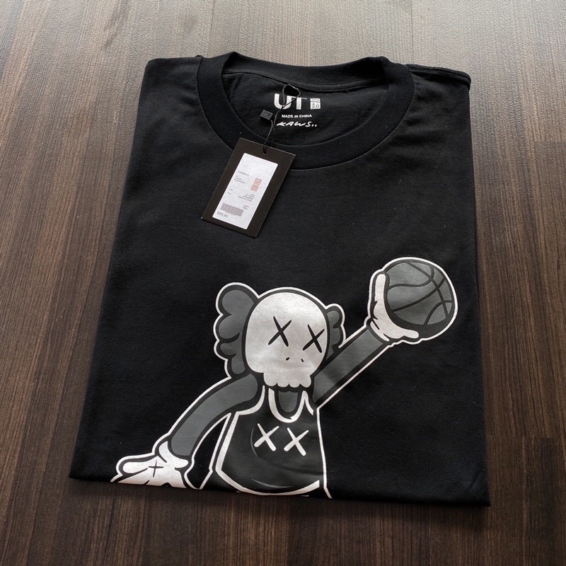 KAOS UNIQLO | BAJU UNIQLO | TSHIRT UNIQLO OVERSIZE-Basket hitam