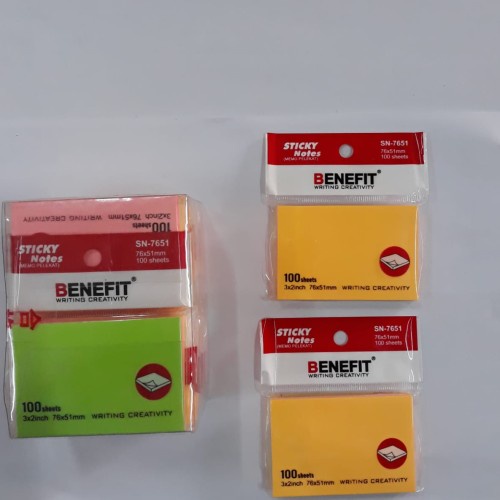 

STICKY NOTE BENEFIT 7651