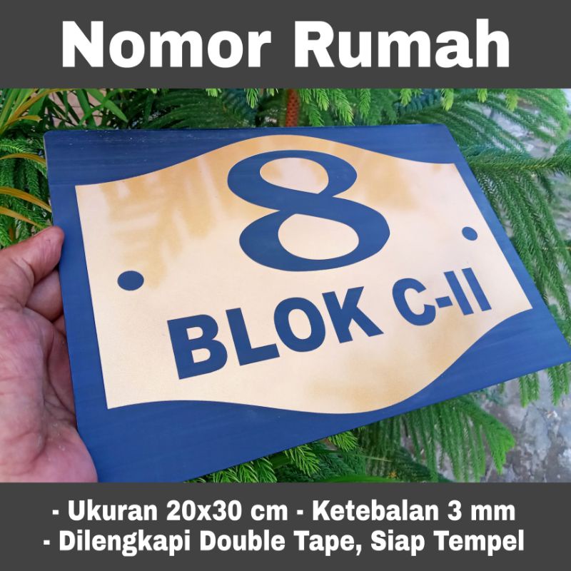 Papan Nomor Rumah Acrylic