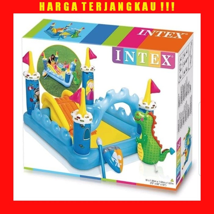 Intex Kolam Renang Perosotan Anak Paket Komplit - Bak Mandi Bola Angin