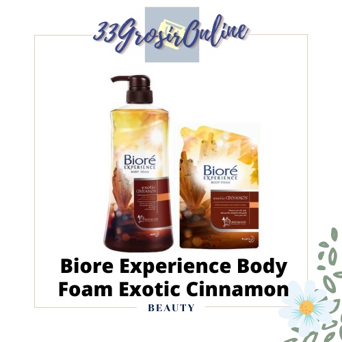Biore Experience Body Foam Exotic Cinnamon / Botol / Refill / 220ml / 550ml / 425ml / Sabun Cair / S