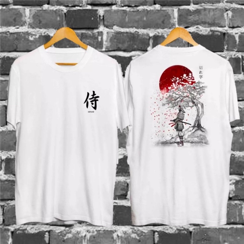 Kaos tshirt samurai ronin jepang distro size L