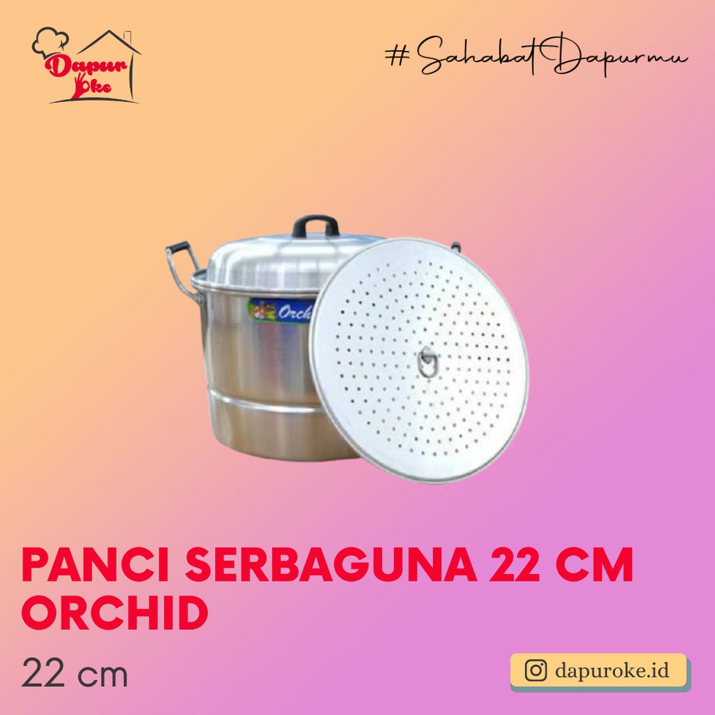 Toko Grosir Panci Serbaguna 22 Cm Orchid / Steamer / Langseng 8VRlpTpwL8l7