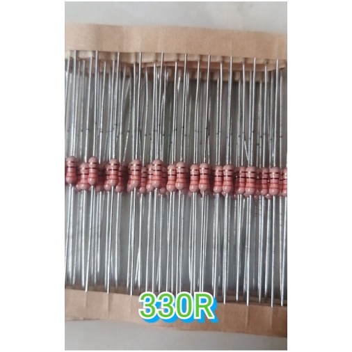 10.pcs. aneka nilai resistor Japan 1/2 wat bodi 1/4