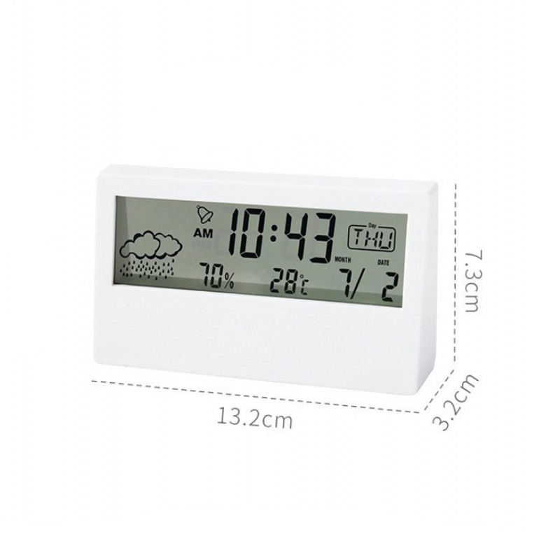 Creative Simple Multifunctional Electronic Alarm Weather Digital Clock With Light