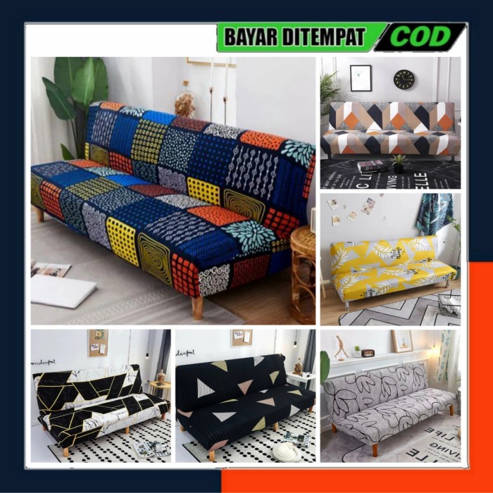 PROMO TERBATAS- SARUNG SOFA BED COVER SOFA BED MOTIF MEDIUM KURSI INFORMA INOAC - RANDOM, MEDIUM