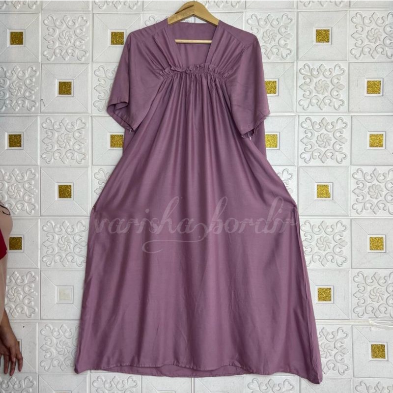 VANIA MIDI DRESS JUMBO bahan katun rayon /Dress Laila Polos Rayon Premium