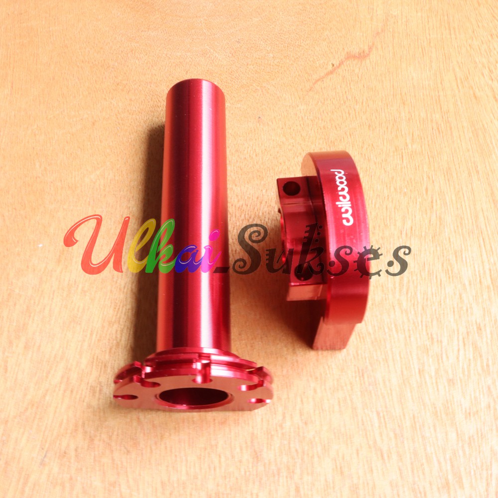 Selongsong Gas Spontan l Sparepart Variasi Slongsong Gas l Gas Spontan Full CNC Merah Anti Korosi Universal Murah