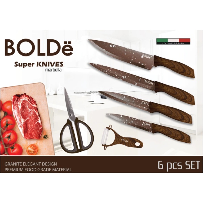 Bolde Super Knives Marbella 6 PCS - Pisau Gunting Dapur Set 6 PCS