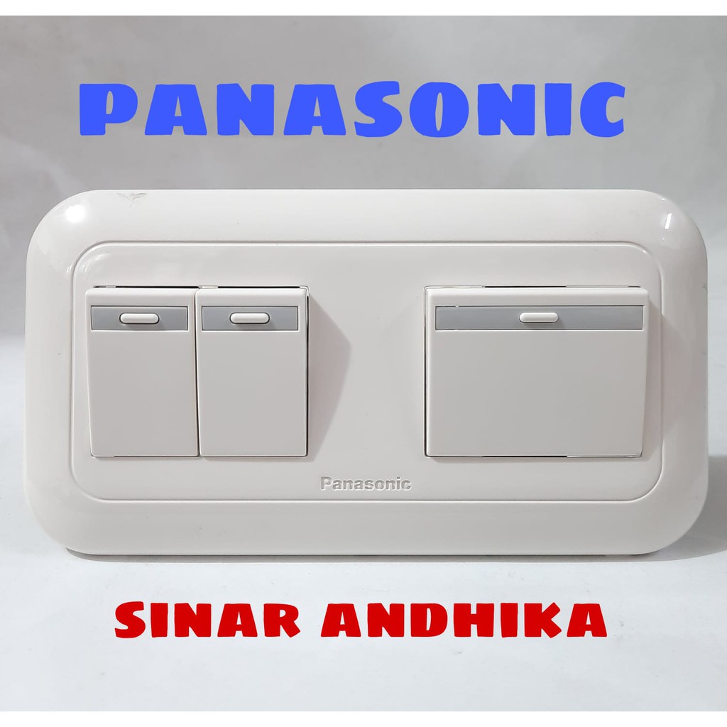 SAKLAR SERI KECIL + ENGKEL LEBAR PUTIH PANASONIC WEJ 78049 3141