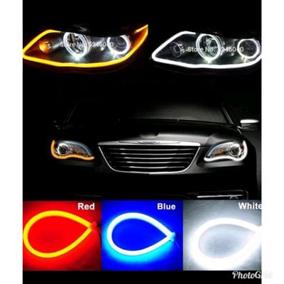 Lampu Alis 60cm LED DRL Mobil Motor Xmax Nmax Aerox PCX Vario CBR R15 R25 Ninja 250 FI Senja