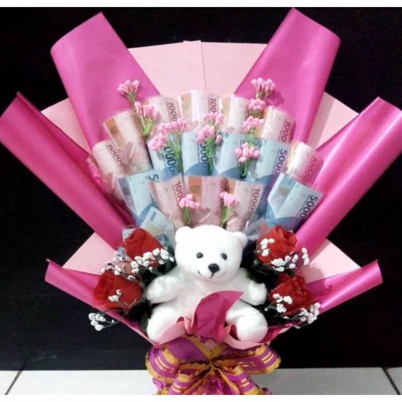 Buket Uang MB-1000D Money Bouquet Ultah Birthday Annivy