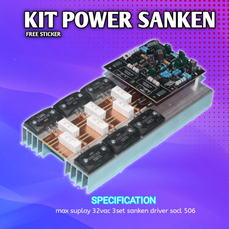 KIT POWER AMPLIFIER SOCL 506 PLUS FINAL 3set sanken