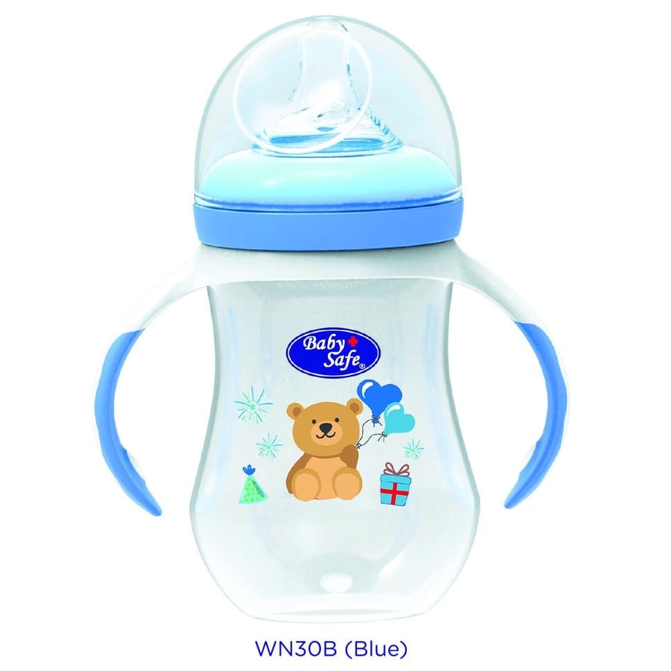 Baby Safe WN30 3 Stage Feeding Bottle / Botol Susu Bayi 3 Tahapan / Perlatan Makan Bayi (Tersedia varian warna) - 250ml