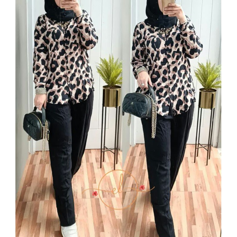 Set Pajamas Leopard Uniqlo