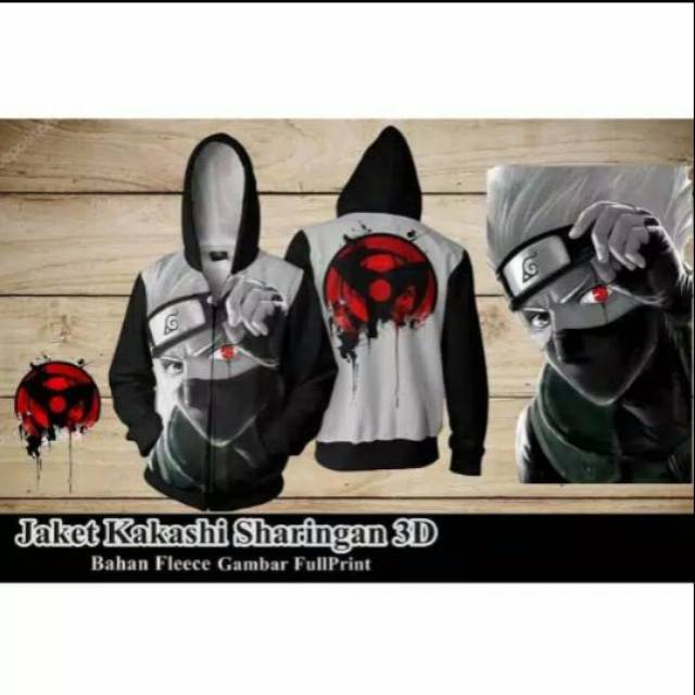 Jaket 3D ANIME KAKASHI - Jaket Fullprint - Jaket Naruto Terbaru - Jaket Japan