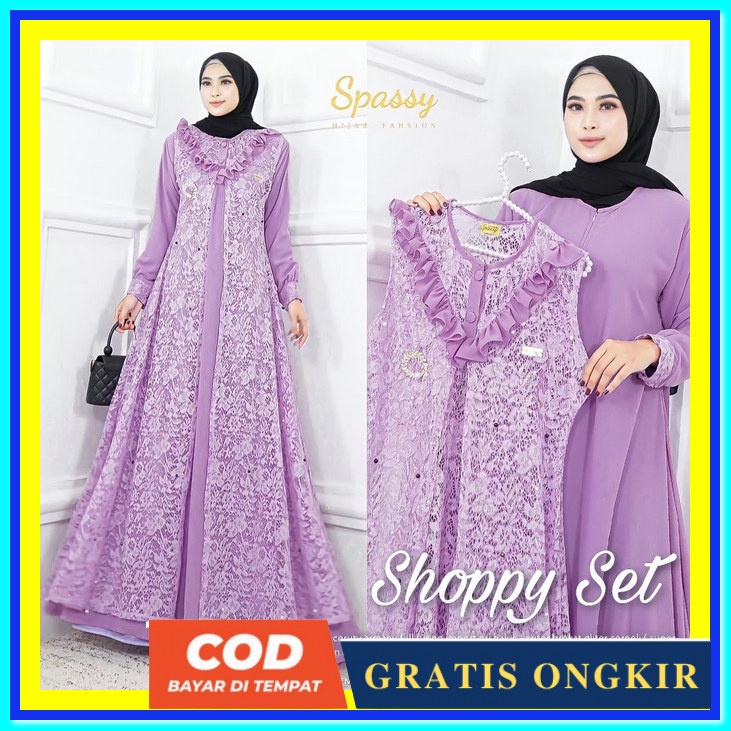 Baju Gamis Bju Muslimah Gamis Lebaran Import Premium Mewah Dres Syari Wanita Remaja Baju Muslim Mode