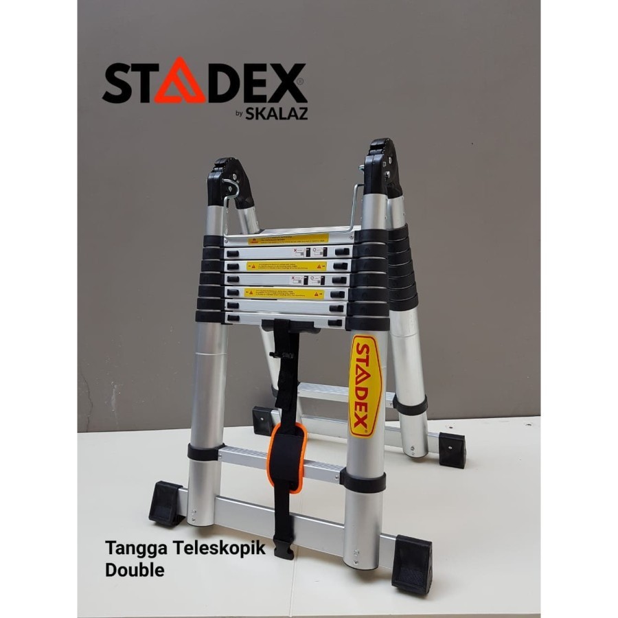 Tangga Teleskopik Double 2,2 m + 2,2 m = 4,4 mtr Merk Stadex by Skalaz