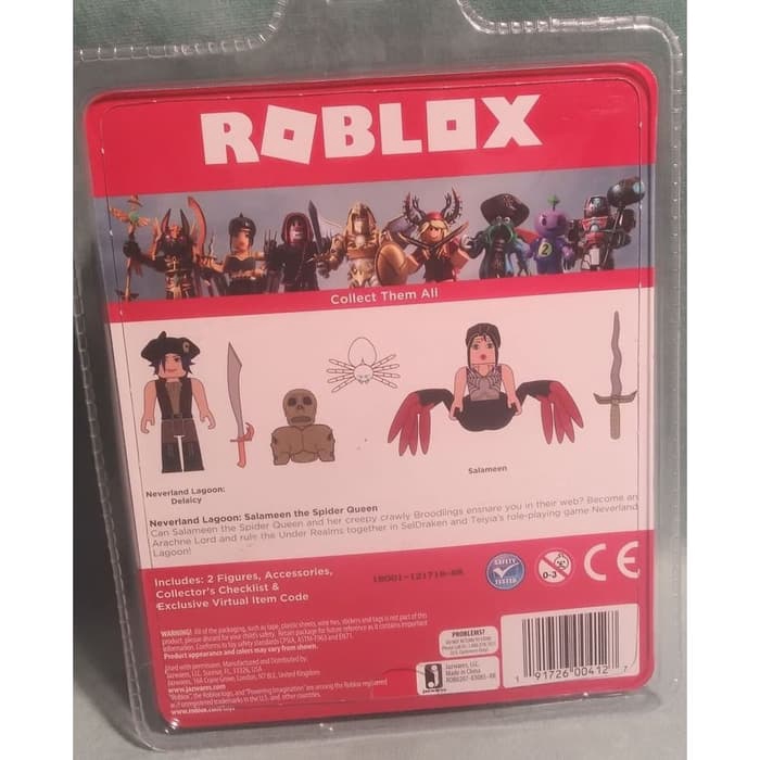 Roblox Game Pack Neveland Lagoon Salameen The Spider Queen - roblox mini figure with virtual game code new chicken man tv