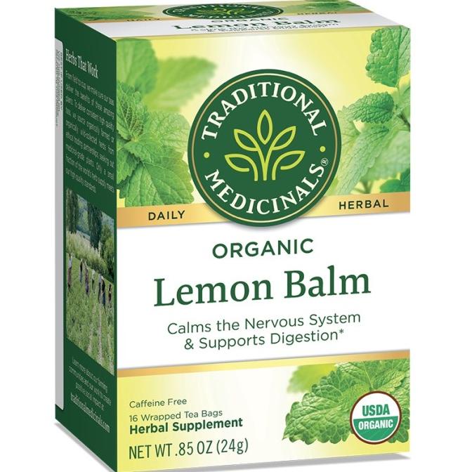 

Traditional Medicinals, Organic Lemon Balm 16 Wrapped Tea Bags 24 g