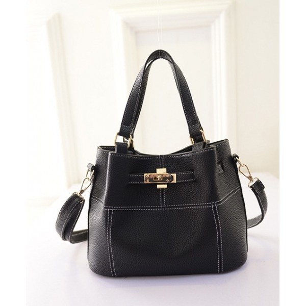 tas jinjing bulat besar tiga ruang wanita tangan import simple formal