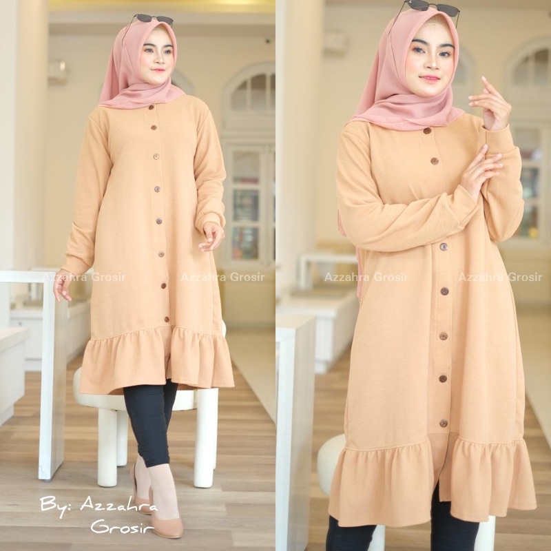 VENITA Tunik - Tunik Wafle Milano LD104 Long Tunik Busui / R.3 - 165-5177