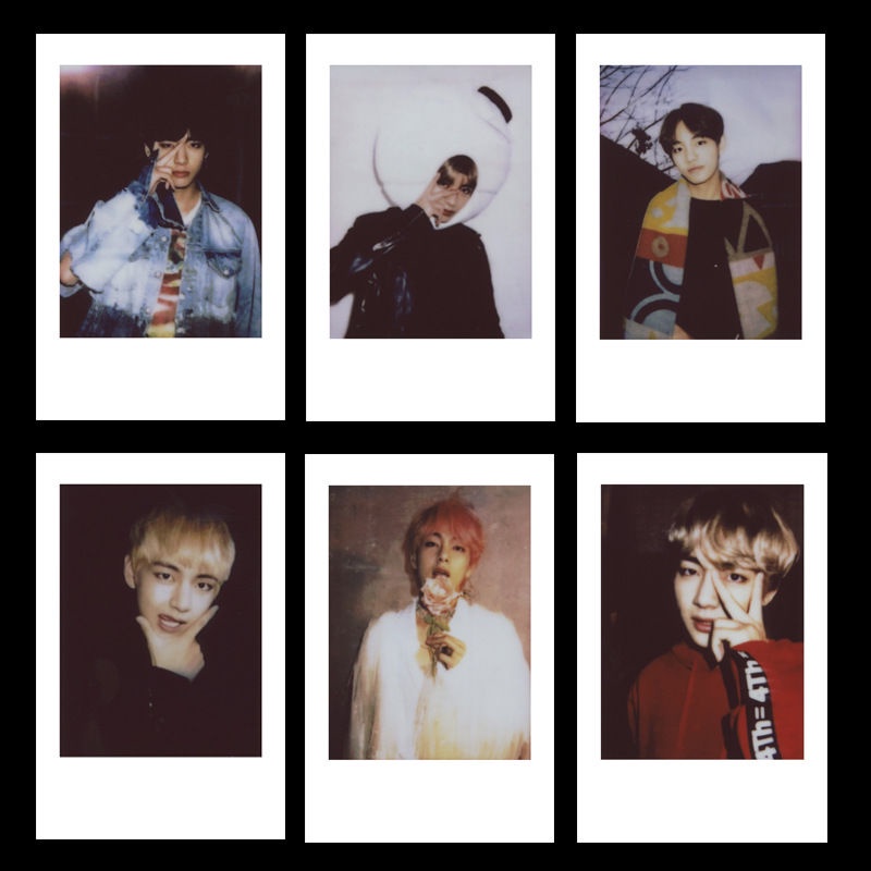 Kartu Foto Polaroid Desain Bts Buatan Sendiri Untuk Pameran