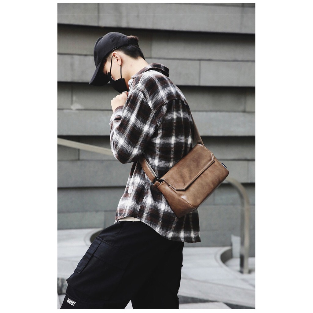 Tas Selempang Kulit Pria Wanita Slingbag Slempang 3039