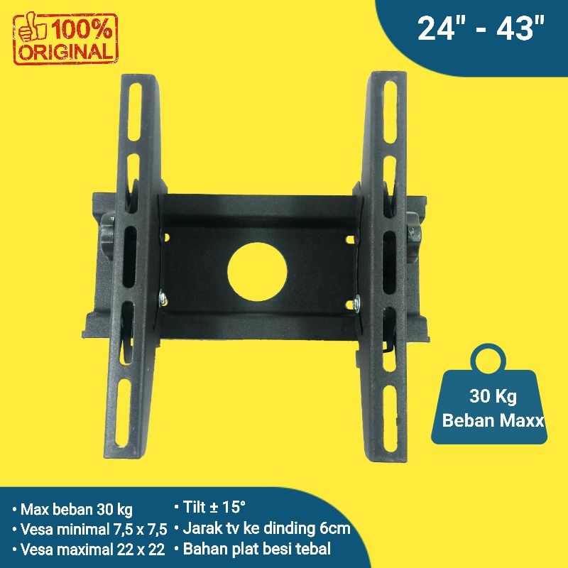 BRACKET TV 43 Inch Universal Adjustable Tilt BOLD