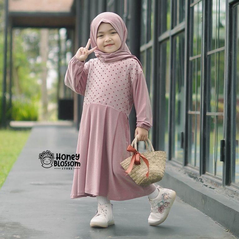 HONEYBLOSSOM gamis bayi alesha / gamis bayi perempuan satu set polos