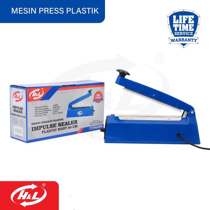 HL Impulse Sealer 20cm Alat Press Perekat Plastik