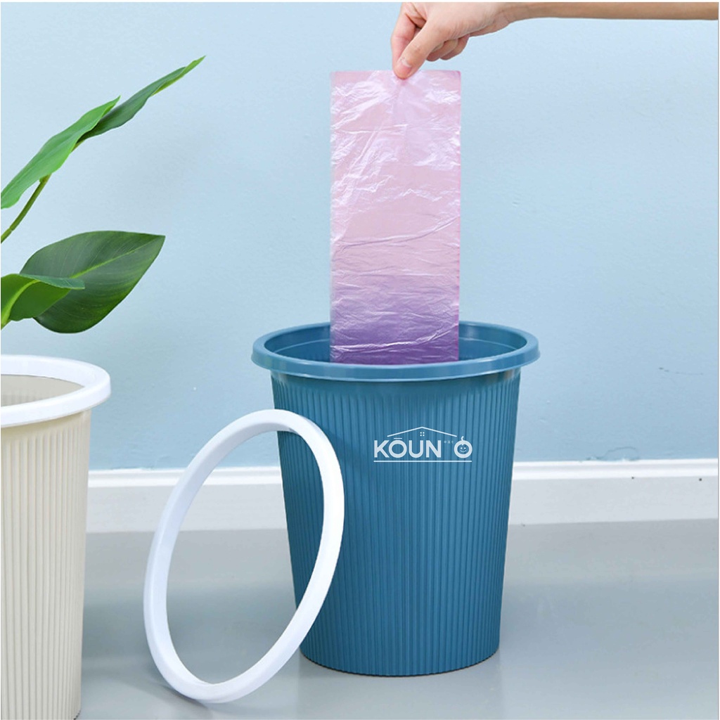 Tong Sampah Portable dengan Tempat Kantong Plastik Sampah Refill Isi Ulang Roll Gulungan Otomatis