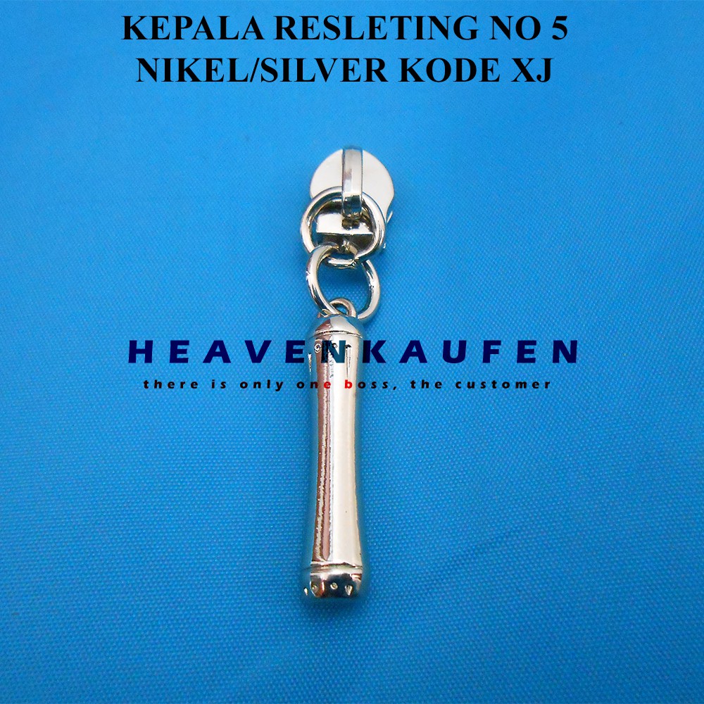 Kepala Resleting No 5 Variasi Warna Nikel Silver Kode XJ