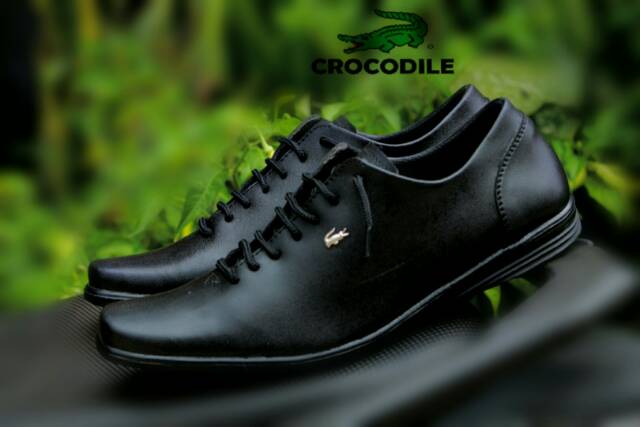 Sepatu Pria / Sepatu Kulit / Sepatu Formal / Sepatu Pantofel Crocodile Black