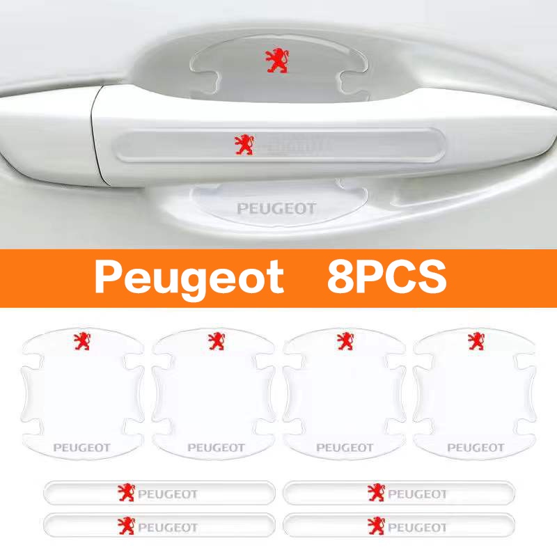 Car Door Handle Protector Anti-Scratch Auto Door Bowl Protector For Peugeot 308 206 208 3008 508 408 207 406 405 407 2008 5008 306 307 RCZ