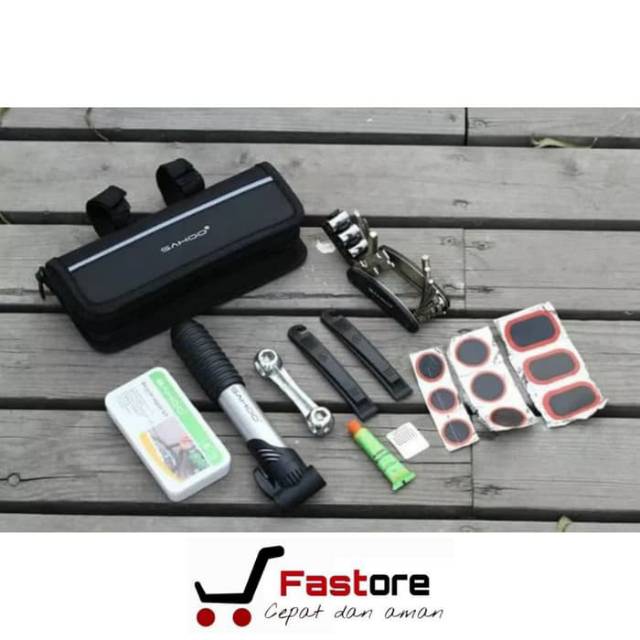 ( LENGKAP ) 1 set Bike Toolkit Sepeda Sahoo / Pompa Kunci Sepeda / Toolkit Sepeda