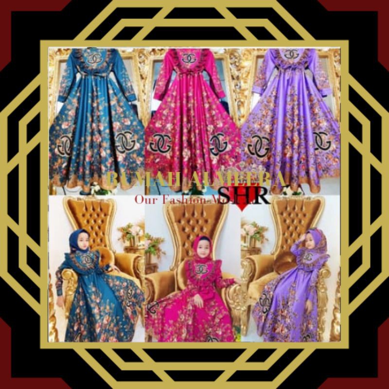 22.FASHION 2022  SHR MOM & KIDS ORIGINAL IMPORT REAL PICT by SYAHIRA COUPLE BUTIK BAJU BUSANA MUSLIM