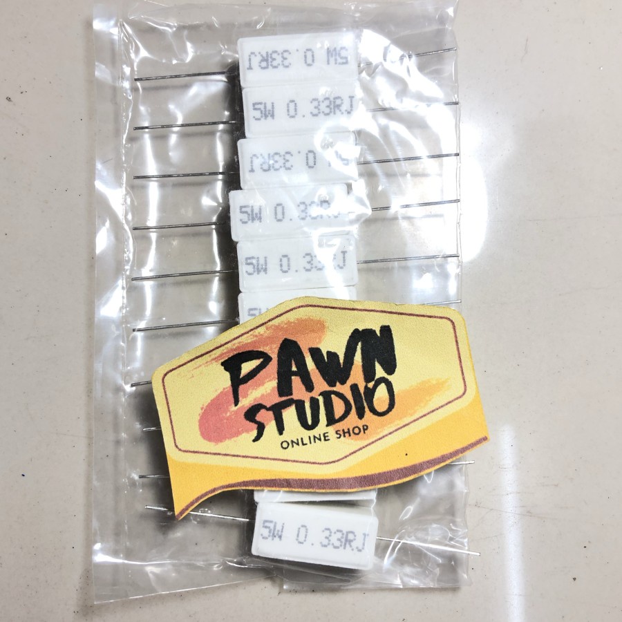 Resistor R 5watt 5 watt 5w 5 w 0.33R 0.33 R 0.33OHM 0.33 OHM termurah