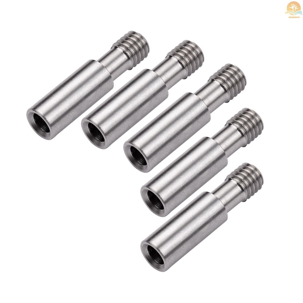 5pcs All-Metal Heatbreak Throat MK8 Extruder Throat Tube M6 Screw 26mm Length Compatible with CR-10/Ender Series 3D Printer Hotend