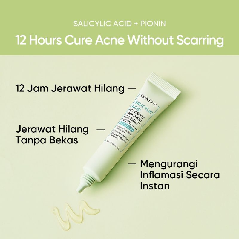 Skintific Salicylic Acid Acne Spot Treatment Gel 12 Hours Cure Acne 10g