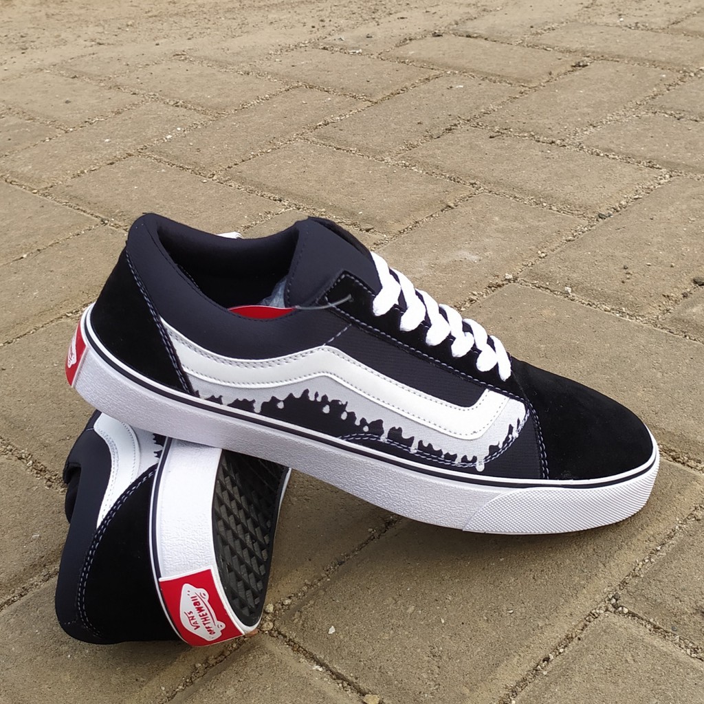 SEPATU PRIA CASUAL VANS OLD SKOOL LUMER HITAM PUTIH SEPATU GAYA SEKOLAH KERJA